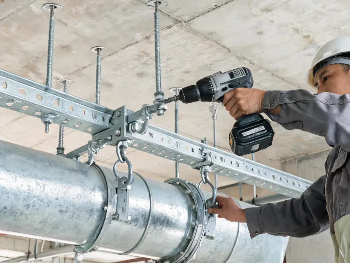 Plumbing and HVAC support install